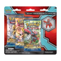 Pokemon XY9 Breakpoint 3-Booster Blister Pack - Mega Scizor Pin